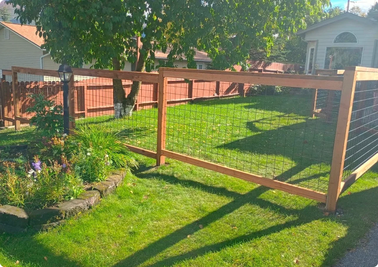 Anchor Fenceworks crew and fence project detail